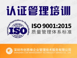 ISO9001：2015质量管理体系标准理解、实施及内部审核员培训(专职讲师)​